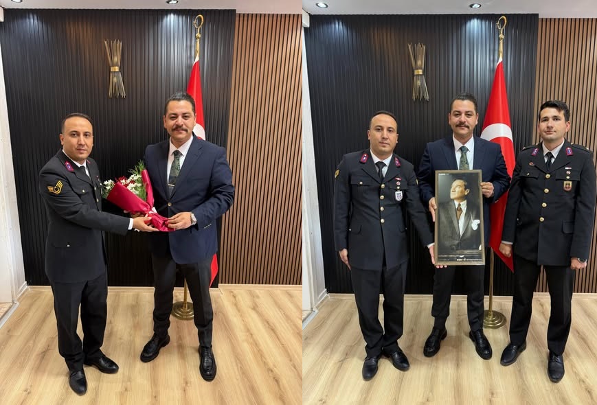 Yunak  Jandarma’dan  Kaymakam Taşavlı’ya Anlamlı Ziyaret