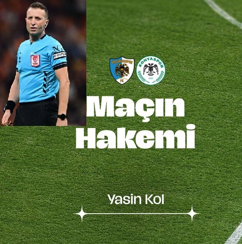 Erzurumspor - Konyaspor Maçında Yasin Kol Düdük Çalacak 